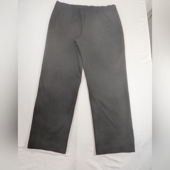 Coldwater Creek Classic Fit Black High Rise Straight Wide Leg Pants Size 16 - Picture 2 of 12